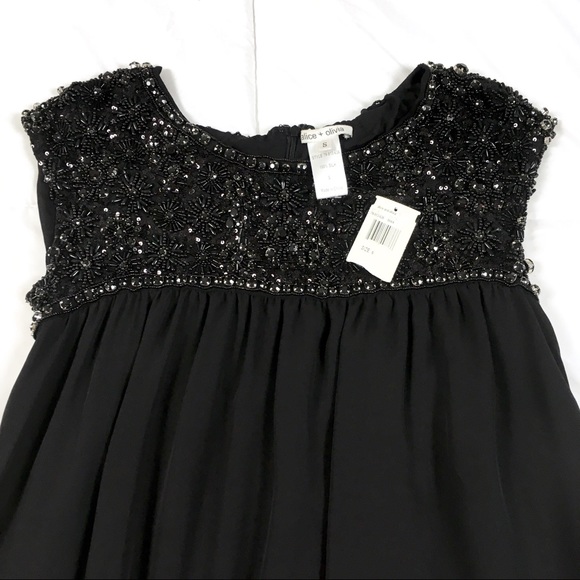 NWT Alice + Olivia 100% Silk Dress Balletcore - Picture 6 of 9